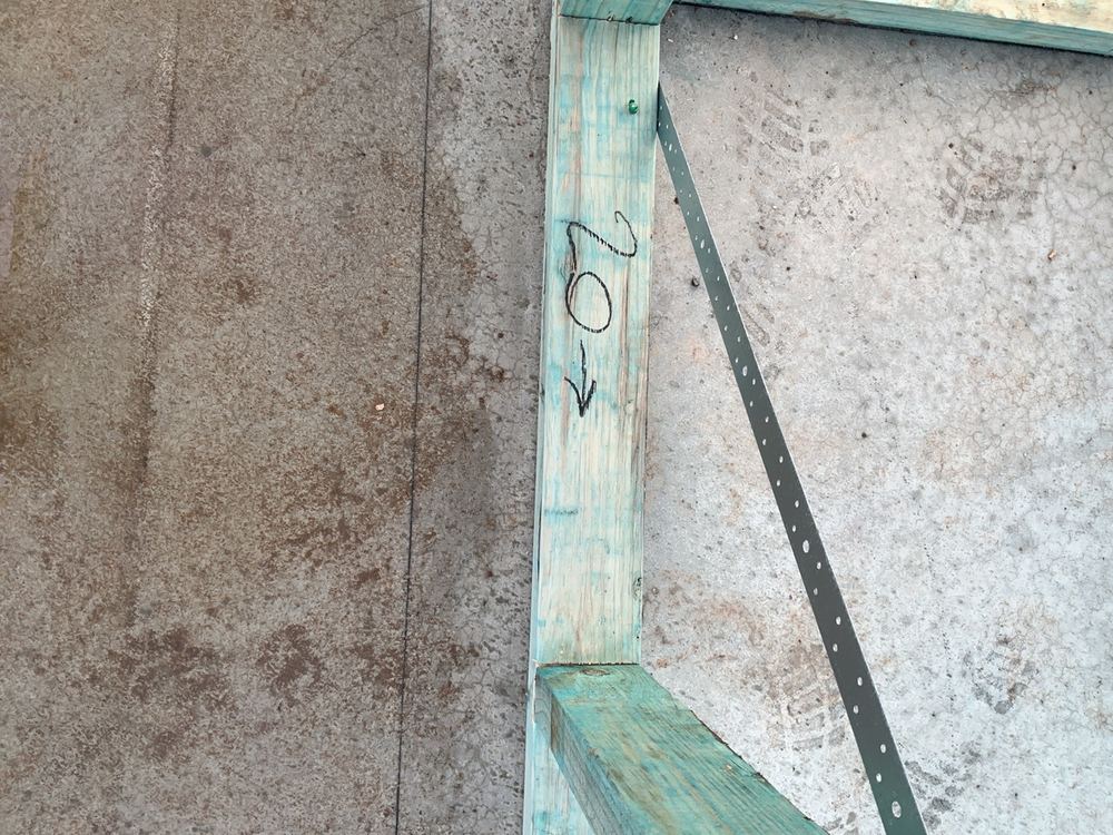 A second braced wall without its specified tie down bolt, found during a frame inspection in Spring Farm