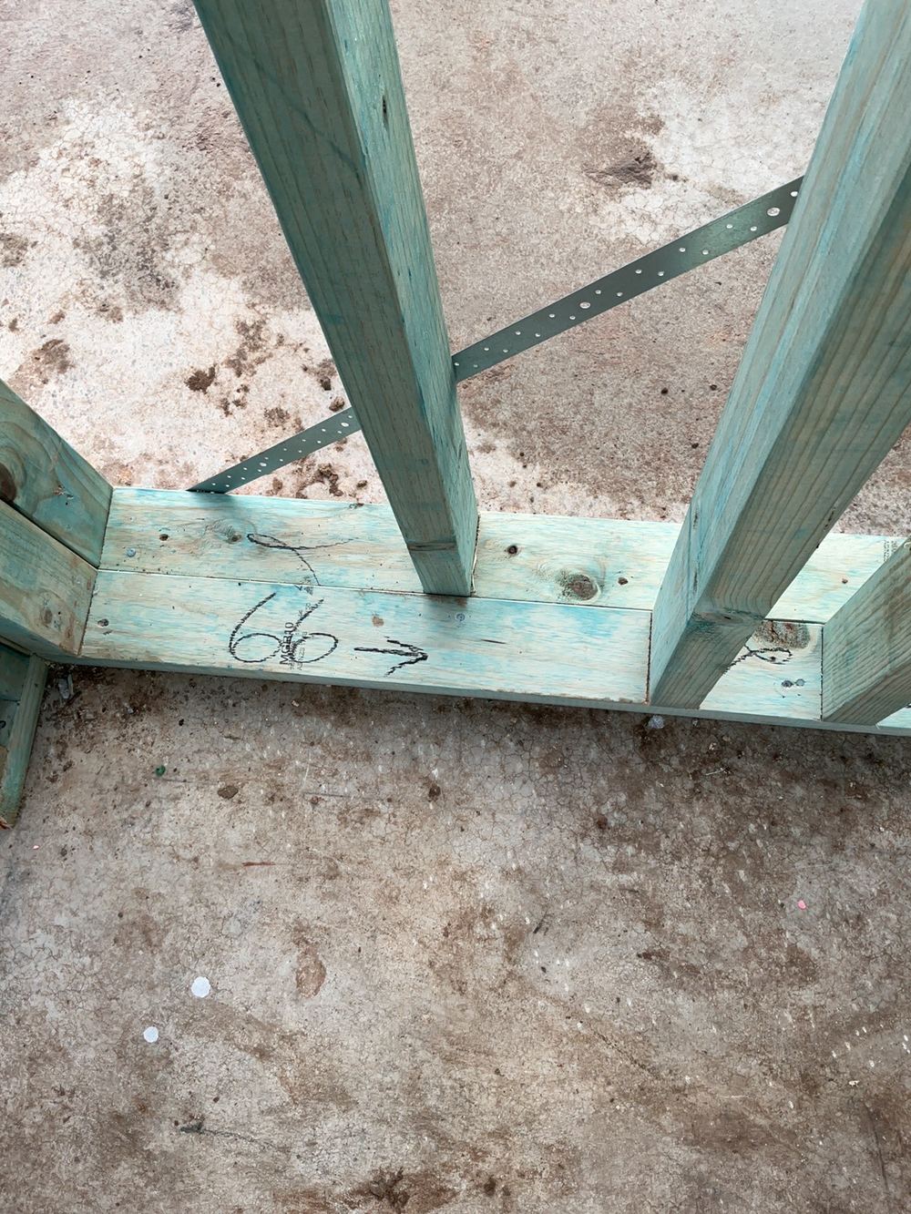 Tie down bolt shown on the engineering but not installed, found during a frame inspection in Spring Farm