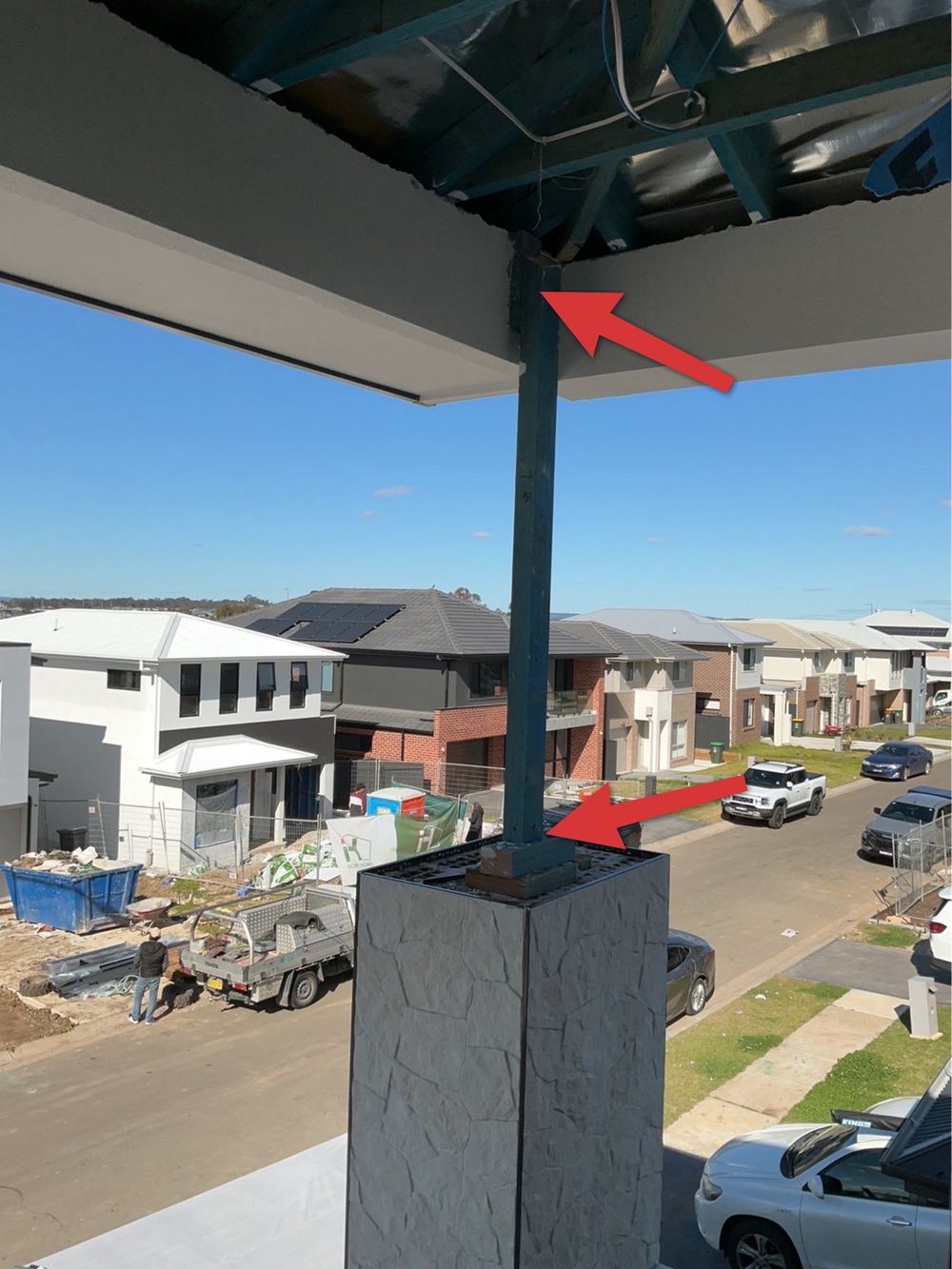 Items listed for rectification before plastering could start, Cobbitty