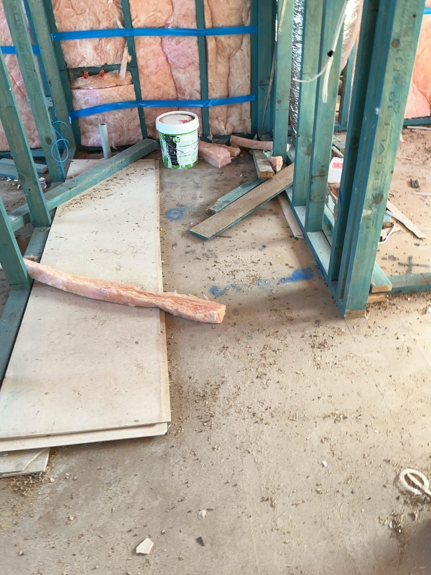 Upper floor work area recorded during the same lock-up, Cobbitty