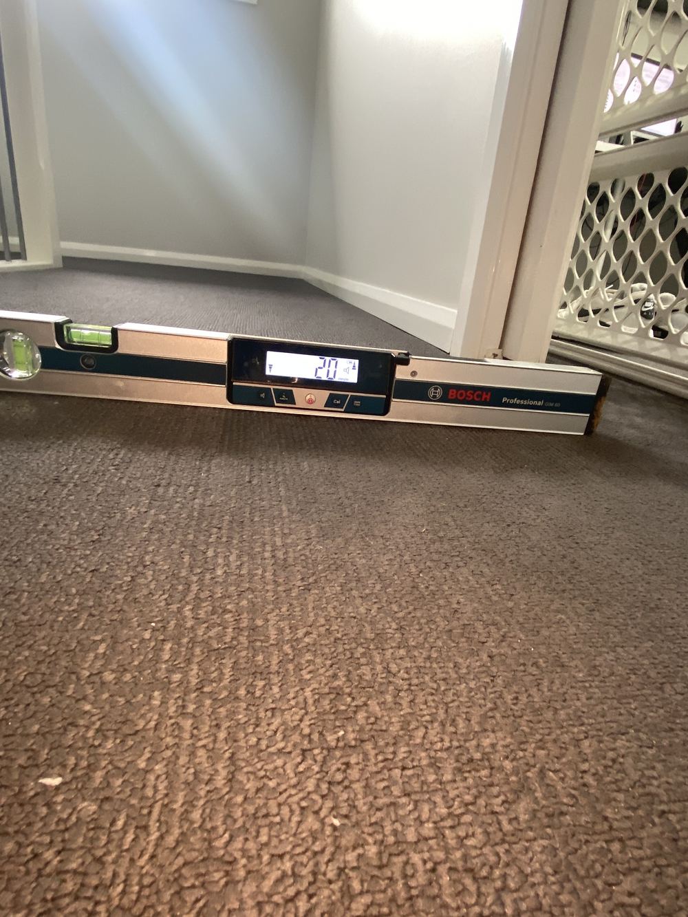 Floor level changing by about 20mm over a short distance, Casula, Cobbitty